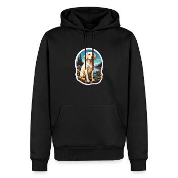 Labrador Retriever chiens autocollant - Sweat à capuche Premium bio Homme - noir - Devant - Nico (187cm)
