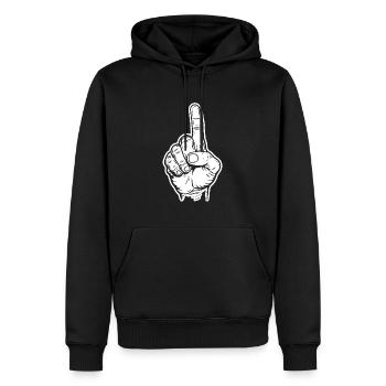 Index - Sweat à capuche Premium bio Homme - noir - Devant - Nico (187cm)