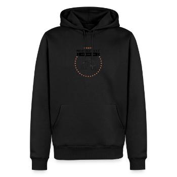 Une profonde passion pour la moto - Sweat à capuche Premium bio Homme - noir - Devant - Nico (187cm)