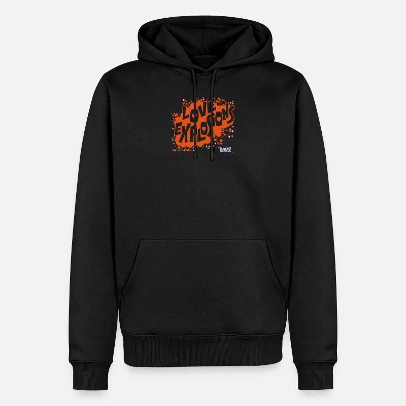 LIEBE EXPLOSION - Männer Premium Bio Hoodie - Schwarz