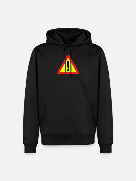 Warning - Men’s Premium Organic Hoodie - black