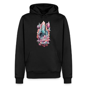 Geologie Edelstein Geode Kunstwerk Design - Männer Premium Bio Hoodie - Schwarz - Vorne - Nico (187cm)