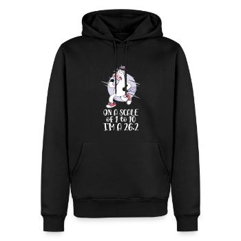 26.2 Meilen Marathon - Marathonläufer - Männer Premium Bio Hoodie - Schwarz - Vorne - Nico (187cm)