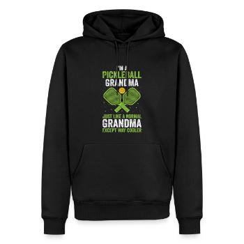 I'm pickleball grandma just like a normal grandma - Sweat à capuche Premium bio Homme - noir - Devant - Nico (187cm)