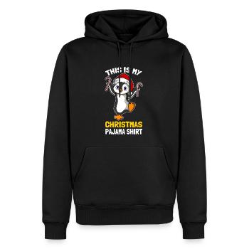 This Is My Christmas Pajama Shirt Süßer Pinguin - Männer Premium Bio Hoodie - Schwarz - Vorne - Nico (187cm)