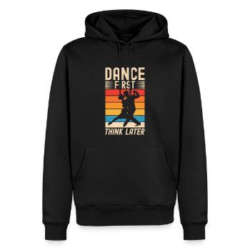 Danse D’abord Penser Plus tard Salon Couple Danse Danse - Sweat à capuche Premium bio Homme - noir - Devant - Nico (187cm)