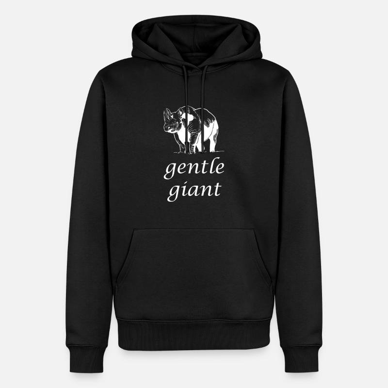 Rhinocéros géant doux - Sweat à capuche Premium bio Homme - noir