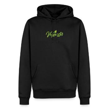 Vegangster Funny Health Food - Sweat à capuche Premium bio Homme - noir - Devant - Nico (187cm)