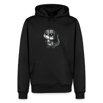Baby-Dinosaurier - Männer Premium Bio Hoodie - Schwarz - Vorne - Nico (187cm)