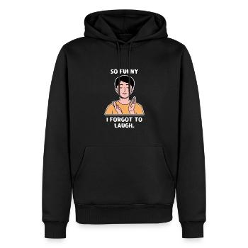 No Laugh Design für junge stolze Pinoys - Männer Premium Bio Hoodie - Schwarz - Vorne - Nico (187cm)