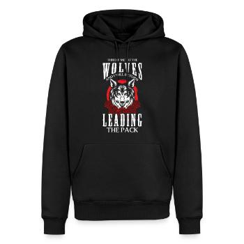 Collègue de la profession de patron - Sweat à capuche Premium bio Homme - noir - Devant - Nico (187cm)