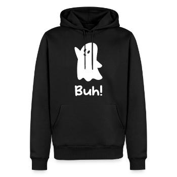 Witziges Geist Geister Halloween Buh Boo - Männer Premium Bio Hoodie - Schwarz - Vorne - Nico (187cm)