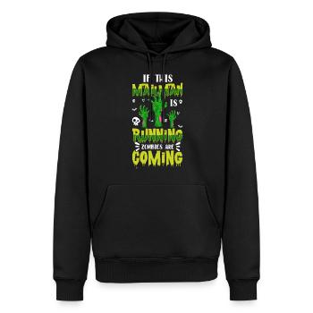 Boîte aux lettres de la profession de facteur - Sweat à capuche Premium bio Homme - noir - Devant - Nico (187cm)