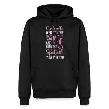 Volleyballer Spiel Training Beachvolleyball - Männer Premium Bio Hoodie - Schwarz - Vorne - Nico (187cm)