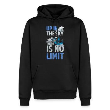 Fallschirmspringen Adrenalin Freifall Base Jump - Männer Premium Bio Hoodie - Schwarz - Vorne - Nico (187cm)