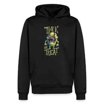 Halloween Monster Trick ou Treat Spooky Horror - Sweat à capuche Premium bio Homme - noir - Devant - Nico (187cm)