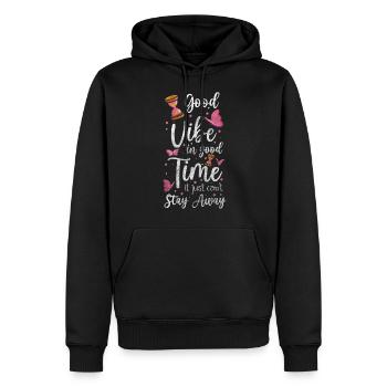 Zeit Lebenszeit Zeitreise - Männer Premium Bio Hoodie - Schwarz - Vorne - Nico (187cm)