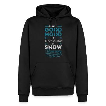 Snowboard Vacances Hobby - Sweat à capuche Premium bio Homme - noir - Devant - Nico (187cm)