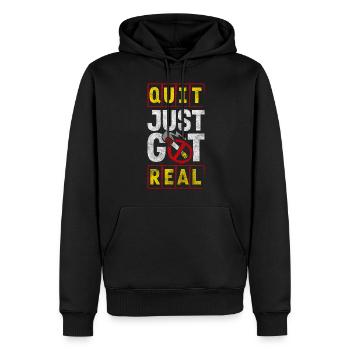 Sucht Gewinner Gesund - Männer Premium Bio Hoodie - Schwarz - Vorne - Nico (187cm)