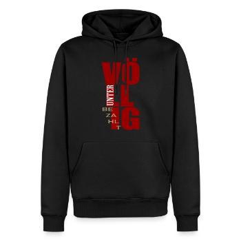 Paiement de salaire complètement sous-payé - Sweat à capuche Premium bio Homme - noir - Devant - Nico (187cm)