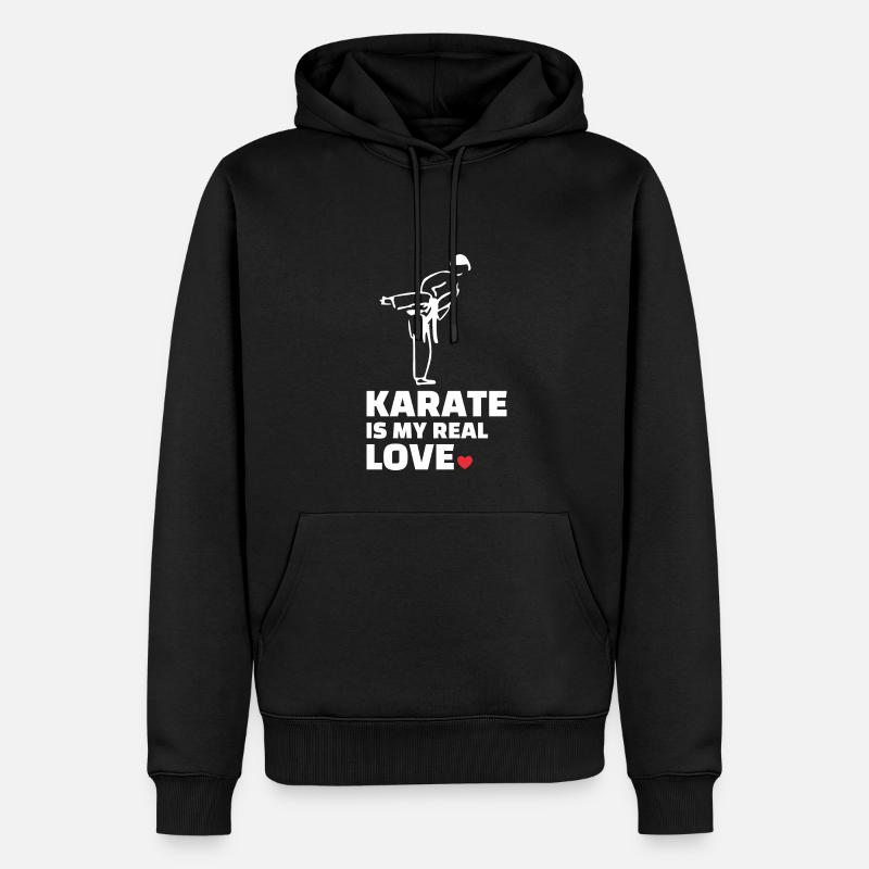 J’adore le karaté - Sweat à capuche Premium bio Homme - noir