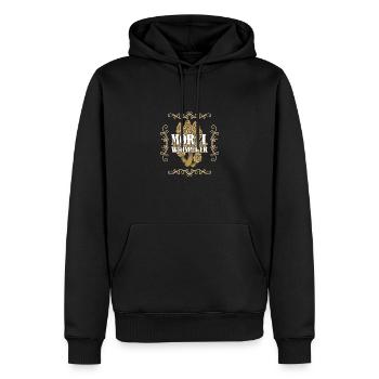 Pilze sammeln Pilzsammler - Männer Premium Bio Hoodie - Schwarz - Vorne - Nico (187cm)