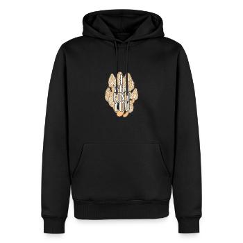 Pilze sammeln Pilzsammler - Männer Premium Bio Hoodie - Schwarz - Vorne - Nico (187cm)