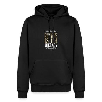 Pilze sammeln Pilzsammler - Männer Premium Bio Hoodie - Schwarz - Vorne - Nico (187cm)