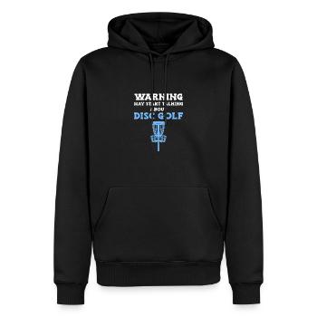 Disc Golf Frisbee - Men’s Premium Organic Hoodie - black - Front - Nico (187cm)