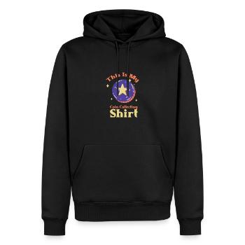 Pièces collecteurs de pièces Numismatique - Sweat à capuche Premium bio Homme - noir - Devant - Nico (187cm)