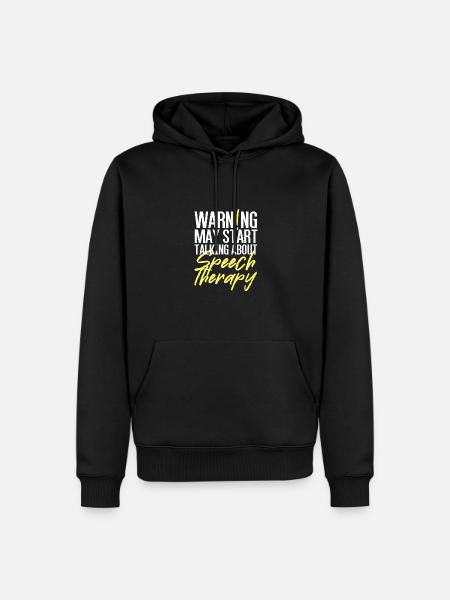 Logopäde Sprachtherapie Sprachtherapeut - Männer Premium Bio Hoodie - Schwarz