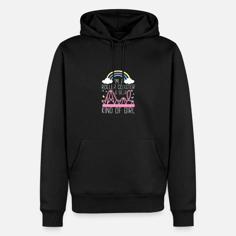 Achterbahn Freizeitpark Vergnügungspark - Männer Premium Bio Hoodie - Schwarz