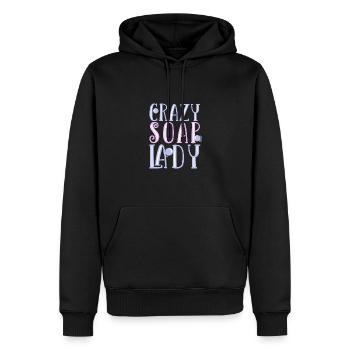 Fabrication de savon Savon fait à la main - Sweat à capuche Premium bio Homme - noir - Devant - Nico (187cm)
