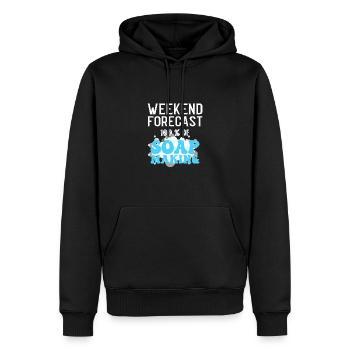 Seife Herstellen Handgemachte Seife - Männer Premium Bio Hoodie - Schwarz - Vorne - Nico (187cm)