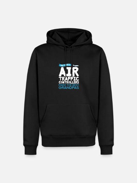Fluglotse Flughafen Tower - Männer Premium Bio Hoodie - Schwarz