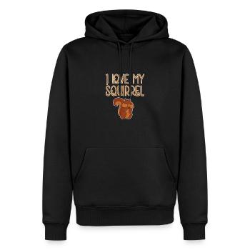 Eichhörnchen - Männer Premium Bio Hoodie - Schwarz - Vorne - Nico (187cm)