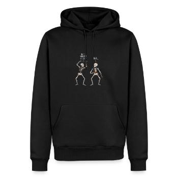 Pizza - Männer Premium Bio Hoodie - Schwarz - Vorne - Nico (187cm)