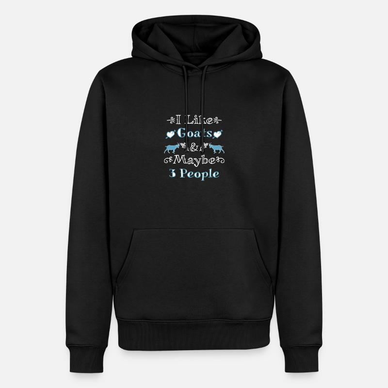 Chèvre Chèvre - Sweat à capuche Premium bio Homme - noir