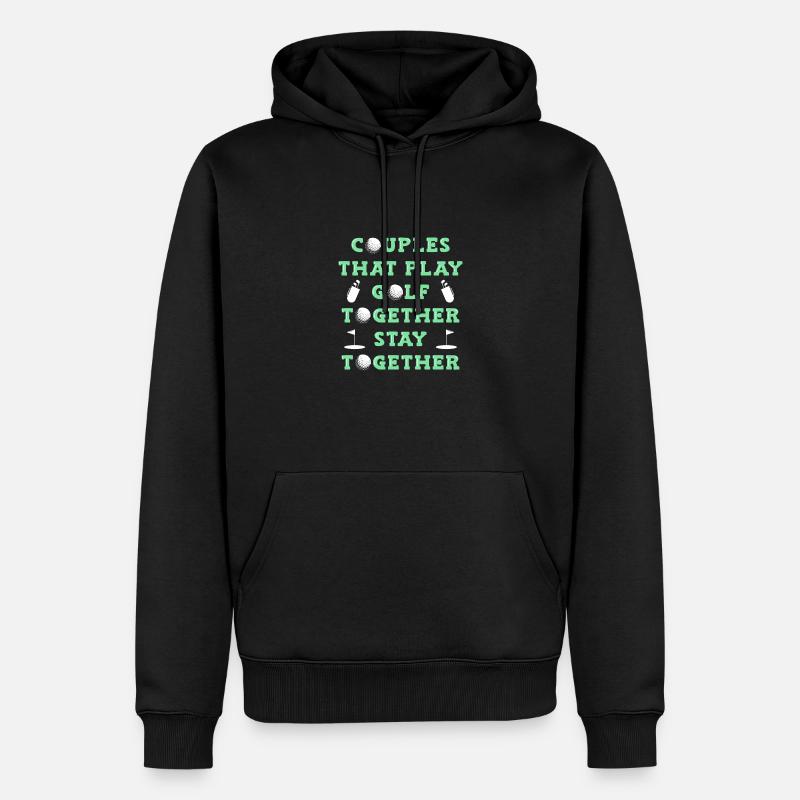 Golf Golfeurs Golfeurs - Sweat à capuche Premium bio Homme - noir