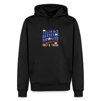 Golf Golfeurs Golfeurs - Sweat à capuche Premium bio Homme - noir - Devant - Nico (187cm)