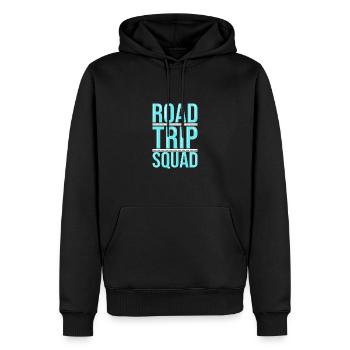 Road Trip - Männer Premium Bio Hoodie - Schwarz - Vorne - Nico (187cm)