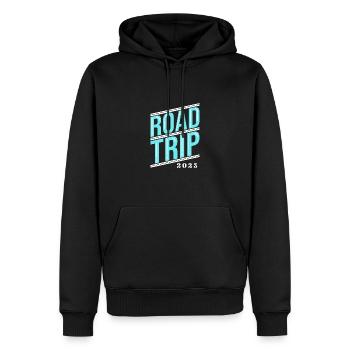 Road Trip - Männer Premium Bio Hoodie - Schwarz - Vorne - Nico (187cm)