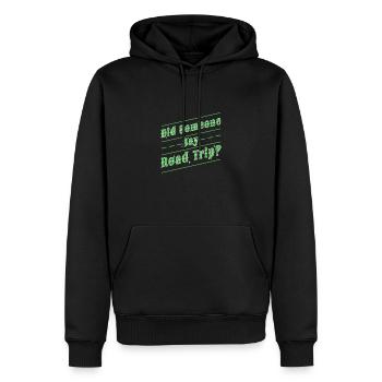 Road Trip - Männer Premium Bio Hoodie - Schwarz - Vorne - Nico (187cm)