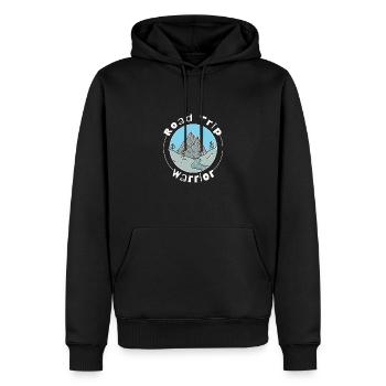 Road Trip - Männer Premium Bio Hoodie - Schwarz - Vorne - Nico (187cm)
