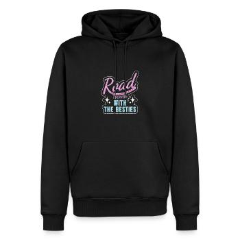 Road Trip - Männer Premium Bio Hoodie - Schwarz - Vorne - Nico (187cm)