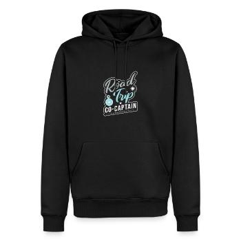 Road Trip - Männer Premium Bio Hoodie - Schwarz - Vorne - Nico (187cm)