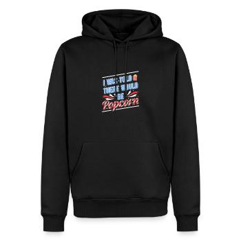 Popcorn - Männer Premium Bio Hoodie - Schwarz - Vorne - Nico (187cm)