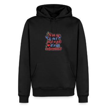 Nanny Babysitterin Tagesmutter - Männer Premium Bio Hoodie - Schwarz - Vorne - Nico (187cm)