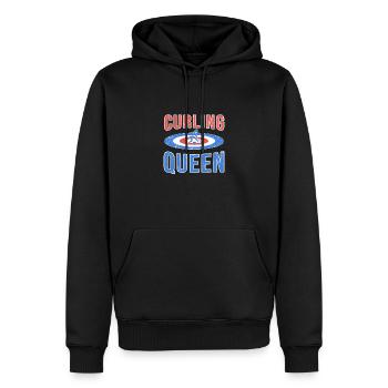 Curling - Sweat à capuche Premium bio Homme - noir - Devant - Nico (187cm)
