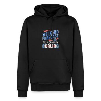 Curling - Sweat à capuche Premium bio Homme - noir - Devant - Nico (187cm)